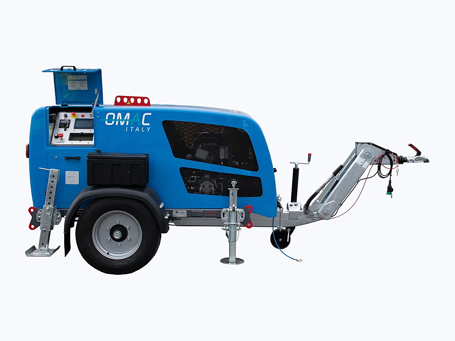Wciągarka kablowa OMAC UP50 — hydrauliczna wciągarka do kabli 50 kN